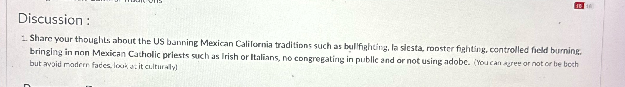 18 18 Discussion : 1. Share your thoughts about