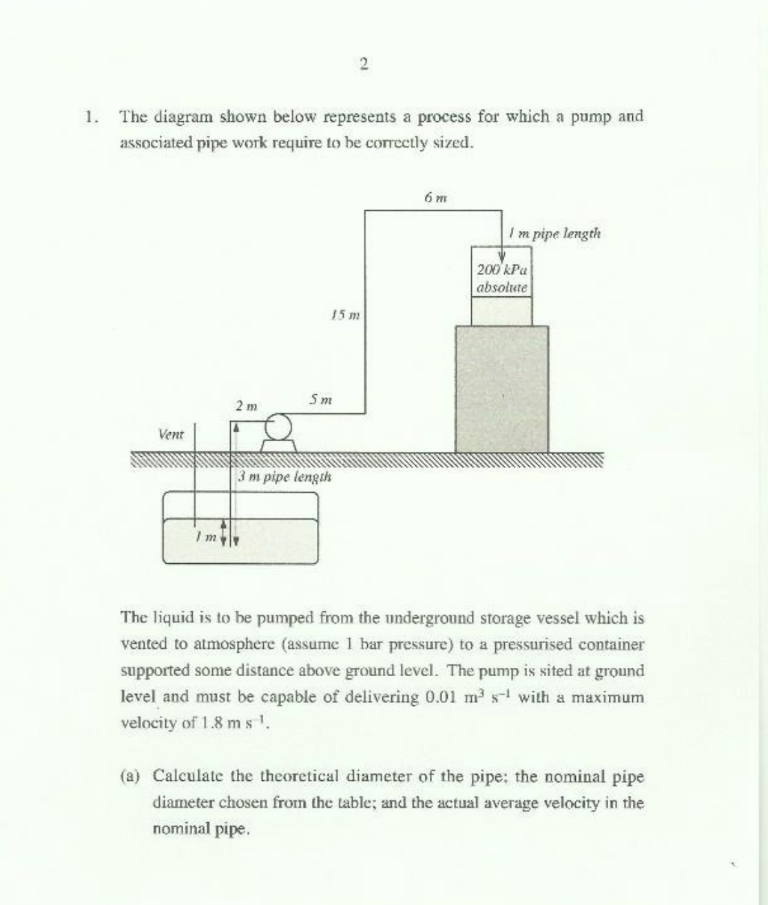 1. o The diagram shown below represents a process