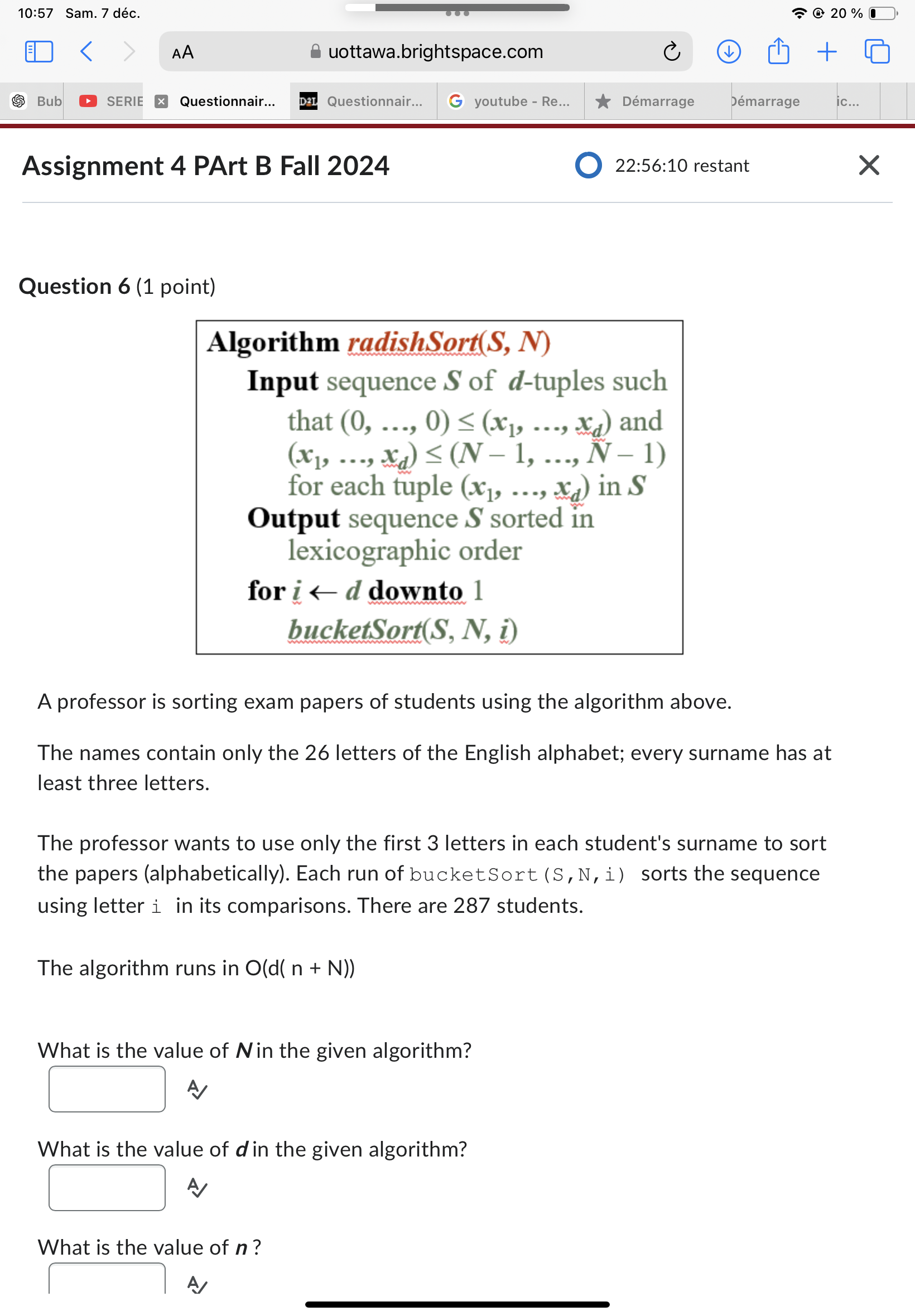 Resoudre 10:57 Sam. 7 dec. @ 20% ED < AA