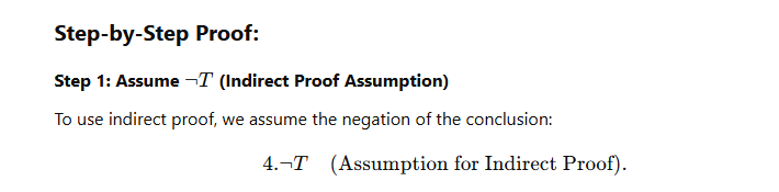 Use either indirect proof or conditional proof