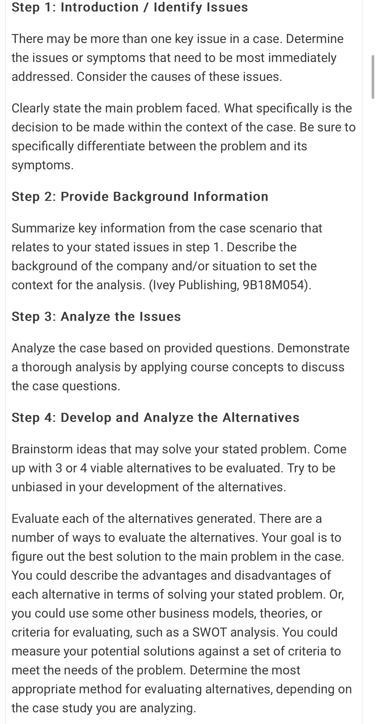 Initial Post: Read the Application Exercises: Bad