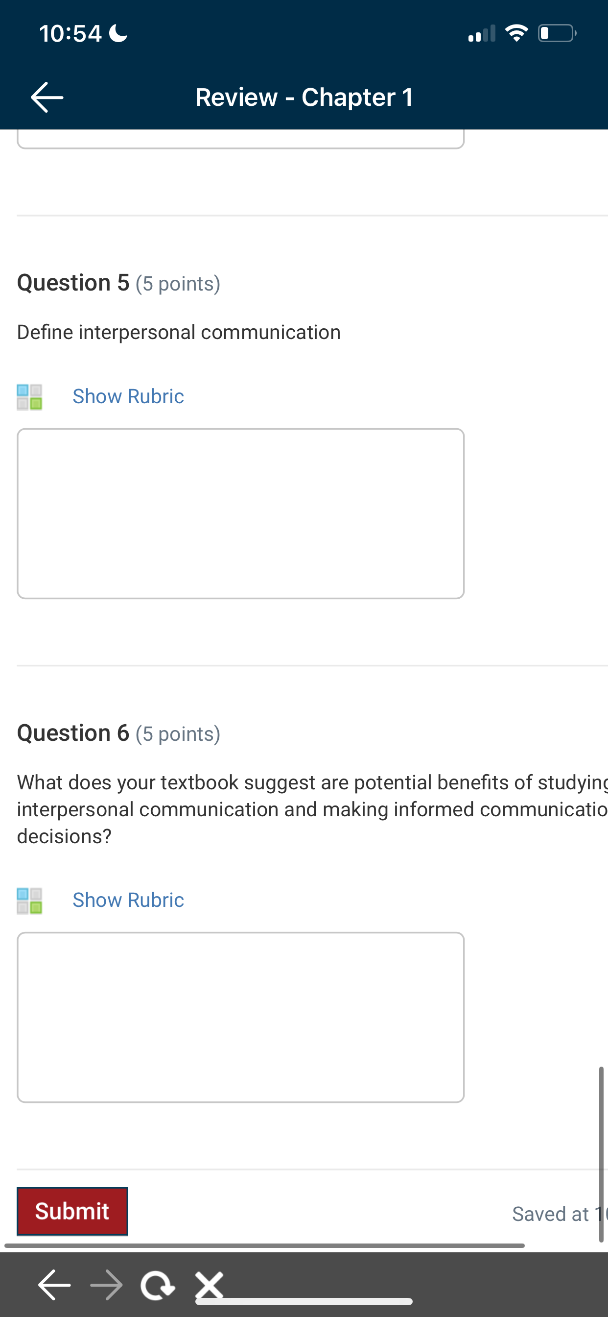 10:54 C Review - Chapter 1 Question 5 (5 points)