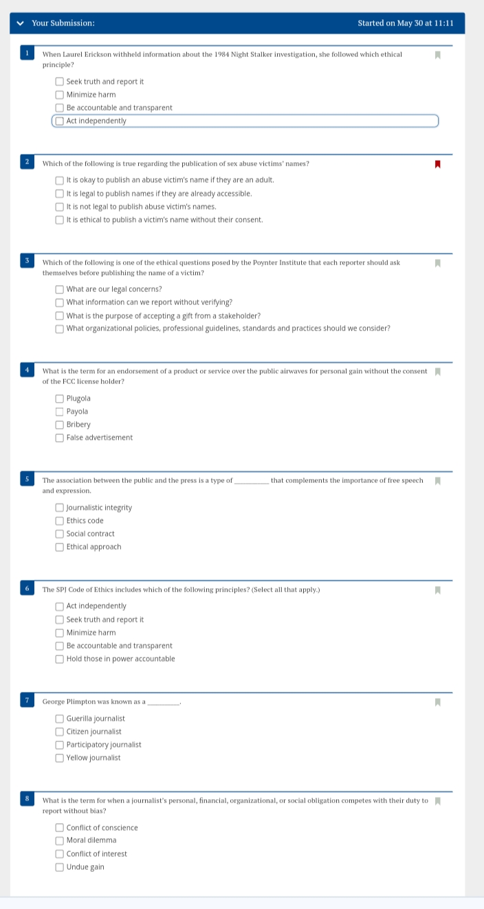 Bscom/350T Your Submission: Started on May 30 at