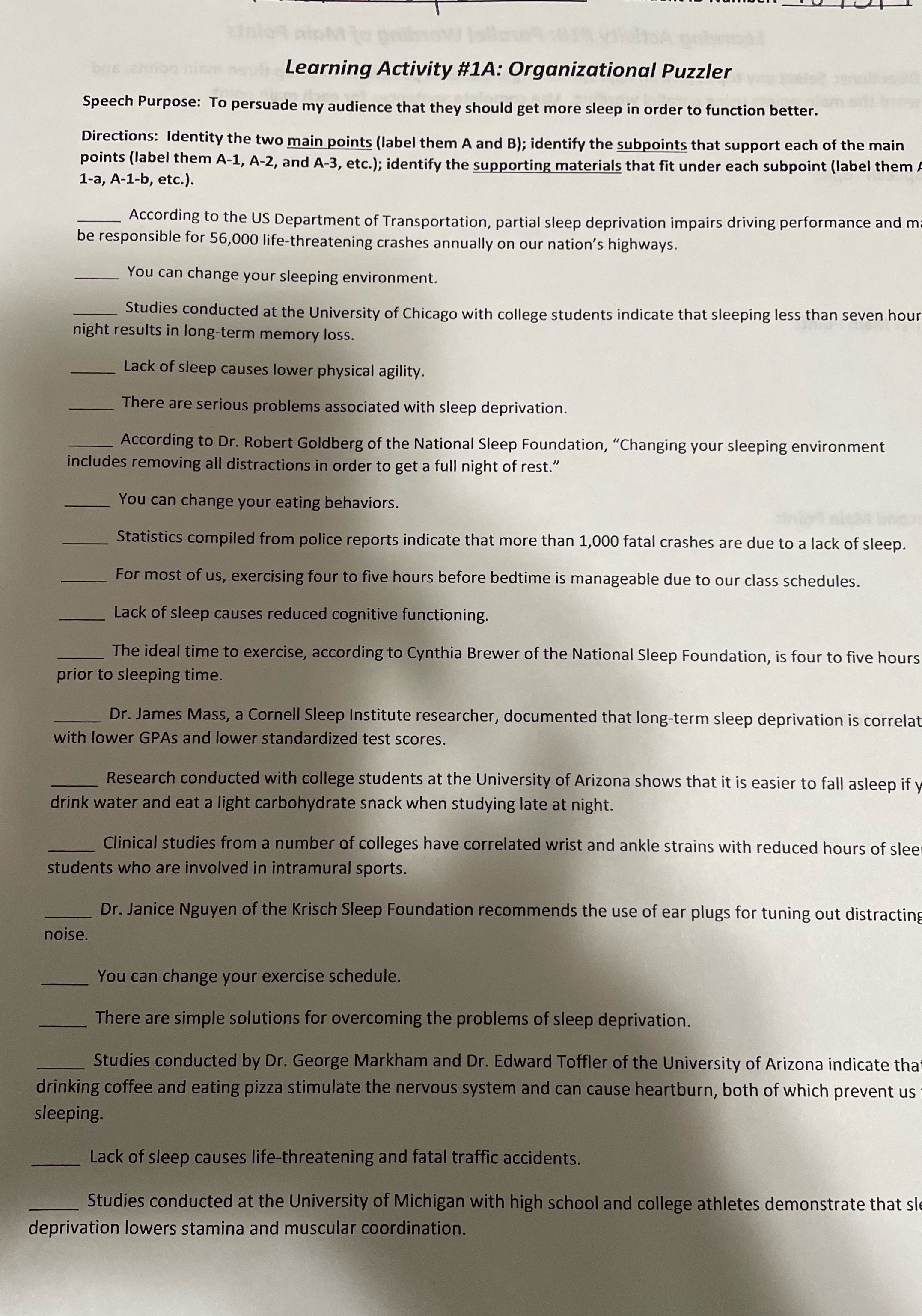 Identify the two main points, labor A and B,