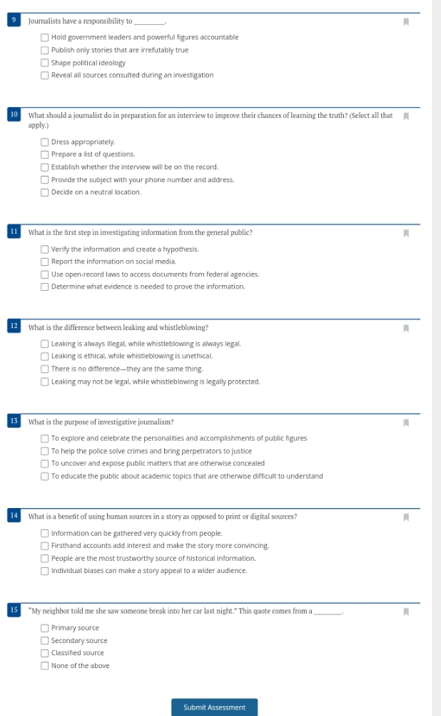 the course is Bscom 350T . Journalists have a