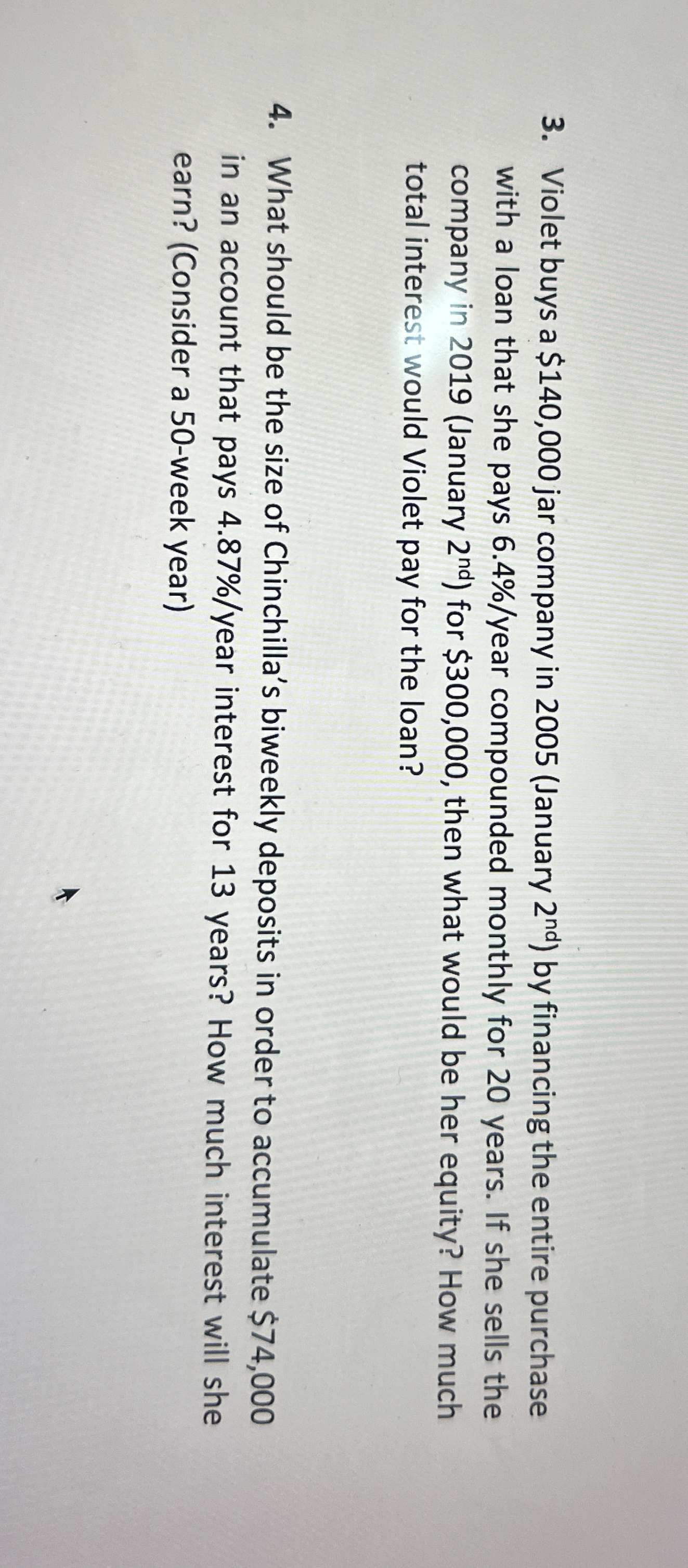 Violet buys a $ 1 4 0 , 0 0 0 jar company in 2 0