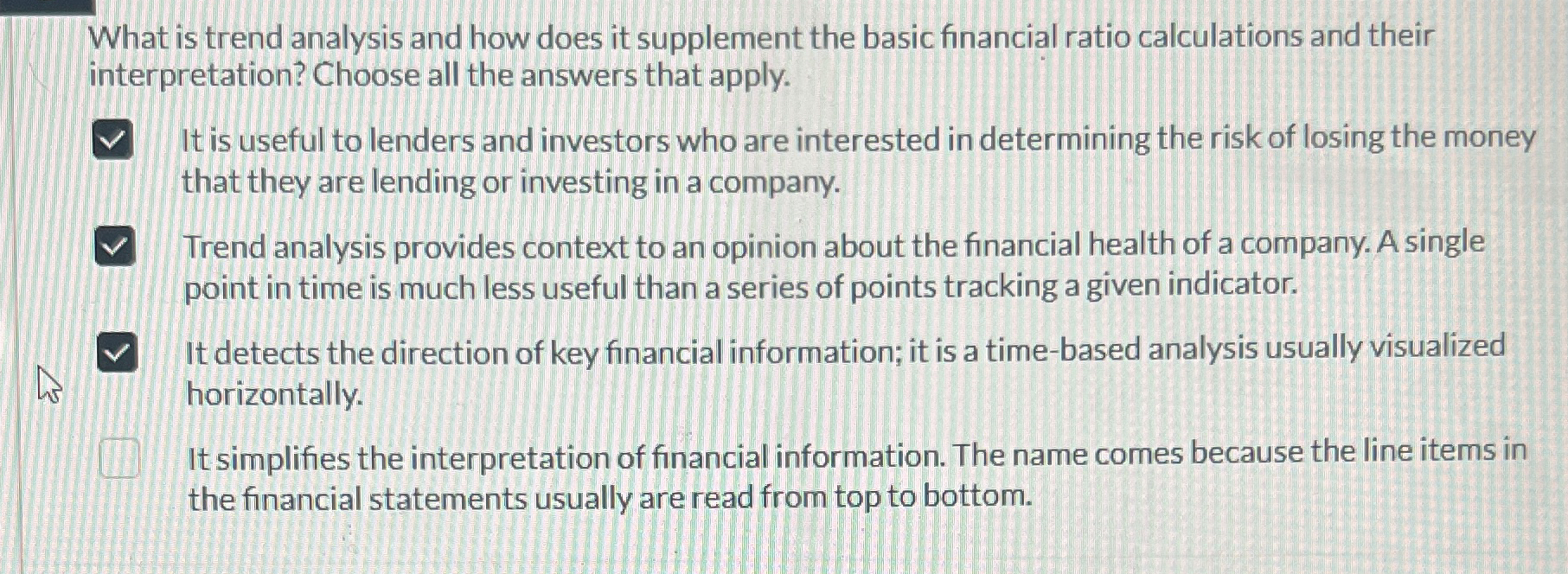 What is trend analysis and how does it supplement