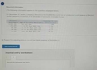 t Aequirad infarmatien The follawing informande
