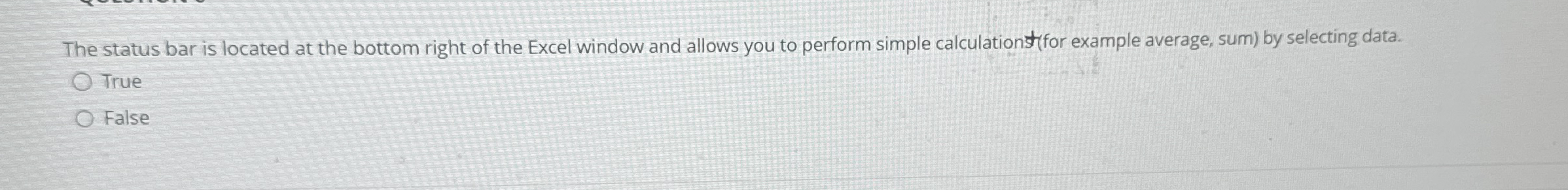 The status bar is located at the bottom right of