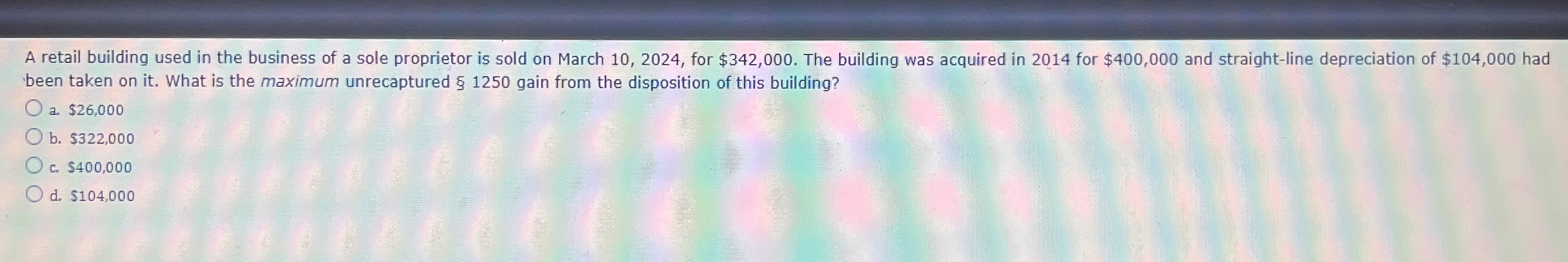 A retail building used in the business of a sole