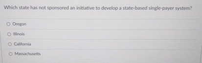 Which state has not sponsored an initiative to