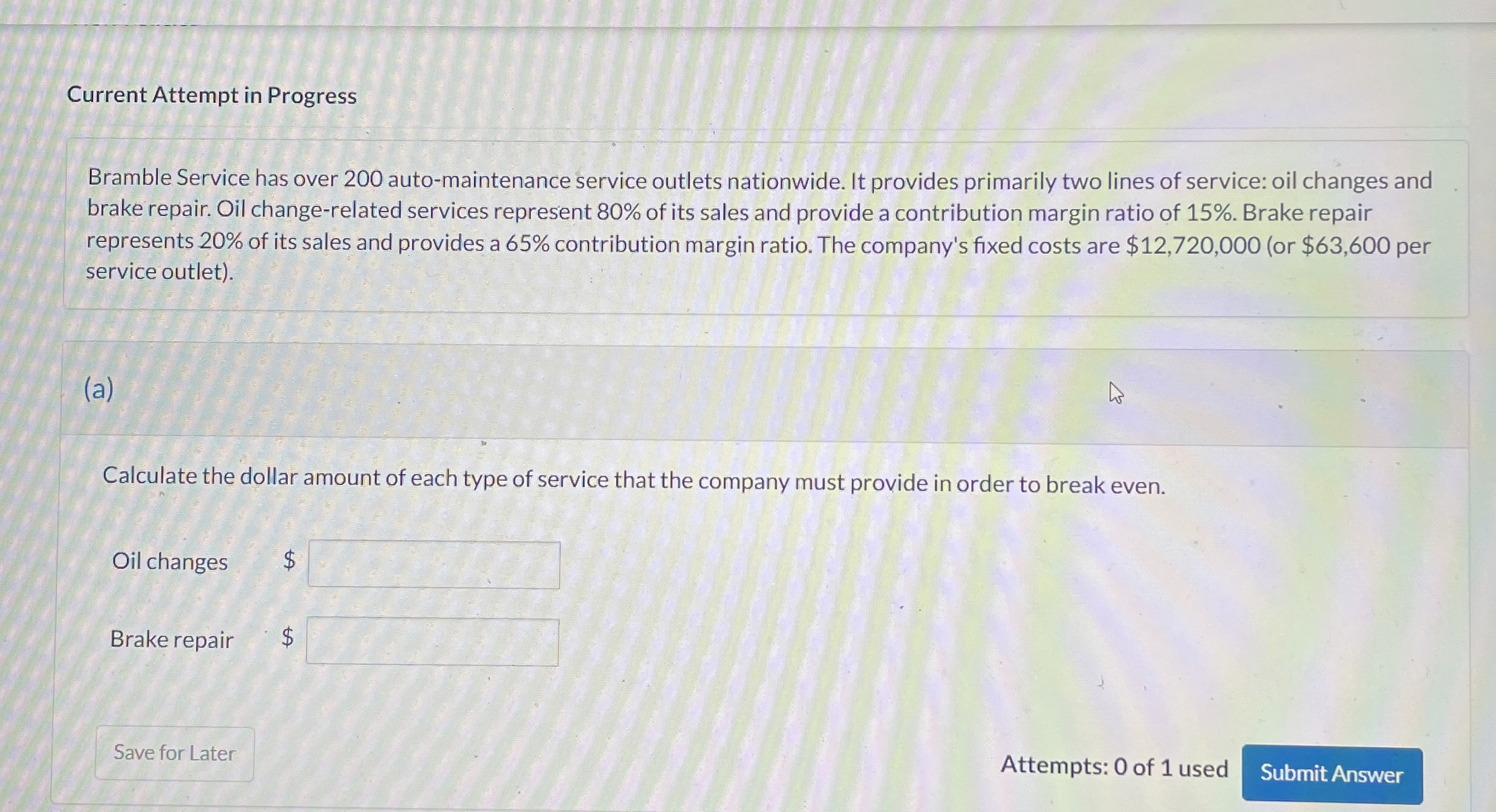 Current Attempt in Progress Bramble Service has