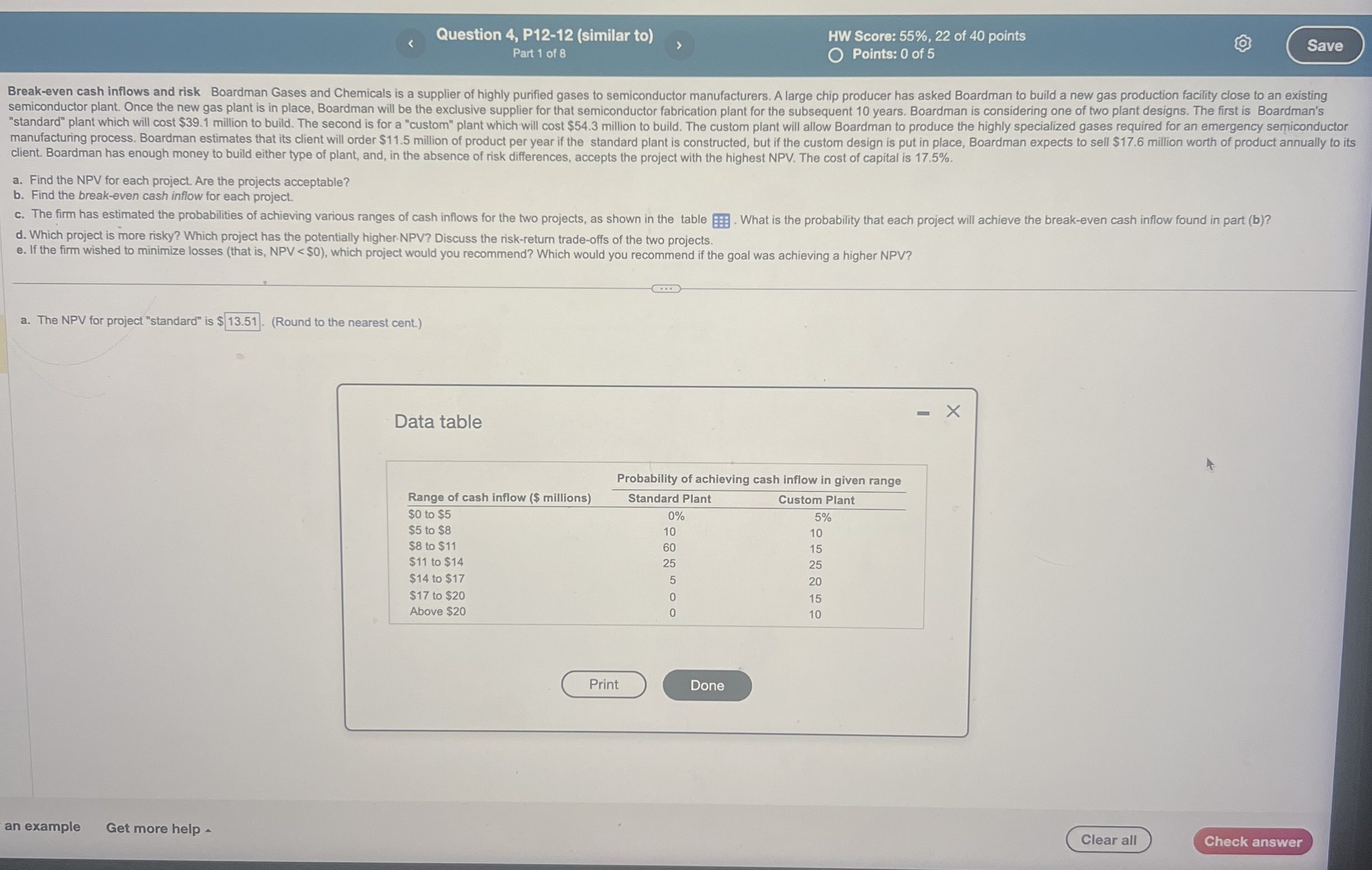 Question 4 , P 1 2 - 1 2 ( similar to ) HW Score: