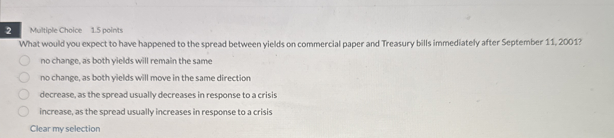 2 Multiple Choice 1 . 5 points What would you