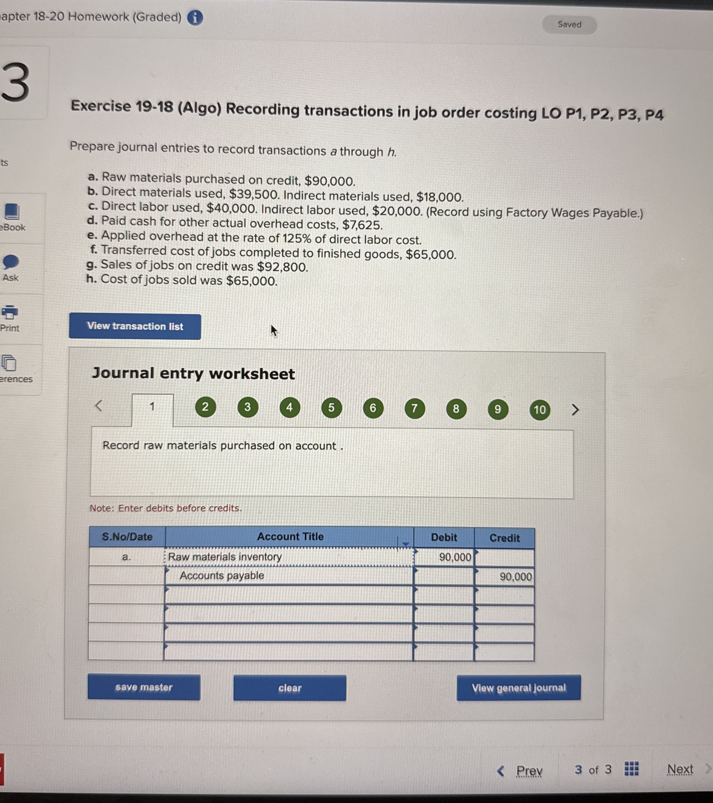 apter 1 8 - 2 0 Homework ( Graded ) Exercise 1 9