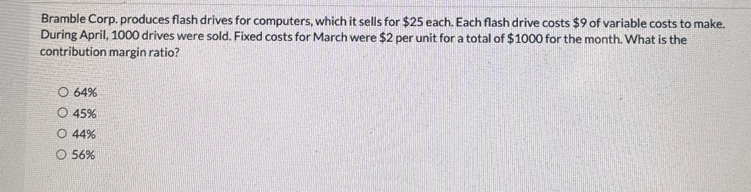 Bramble Corp. produces flash drives for