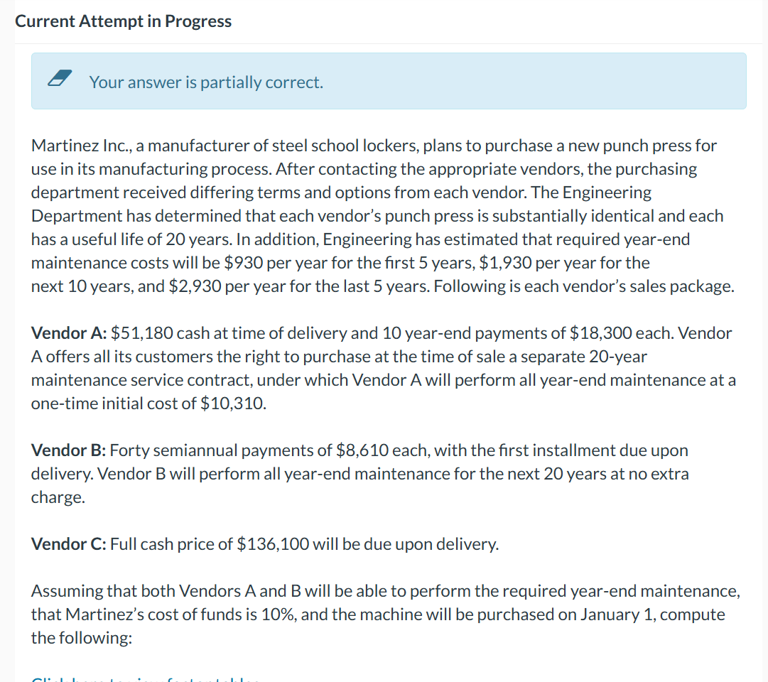 Current Attempt in Progress Your answer is
