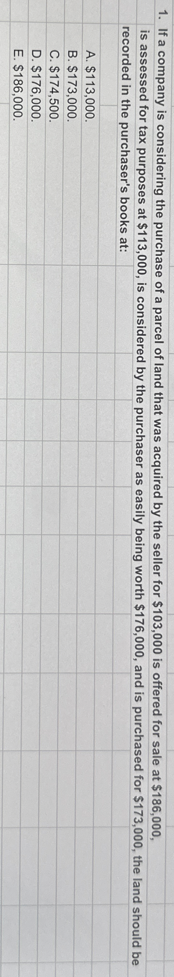 If a company is considering the purchase of a