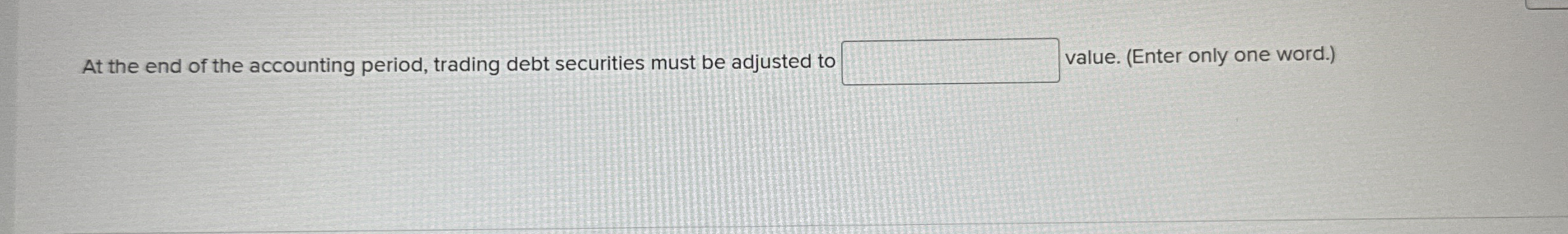 At the end of the accounting period, trading debt
