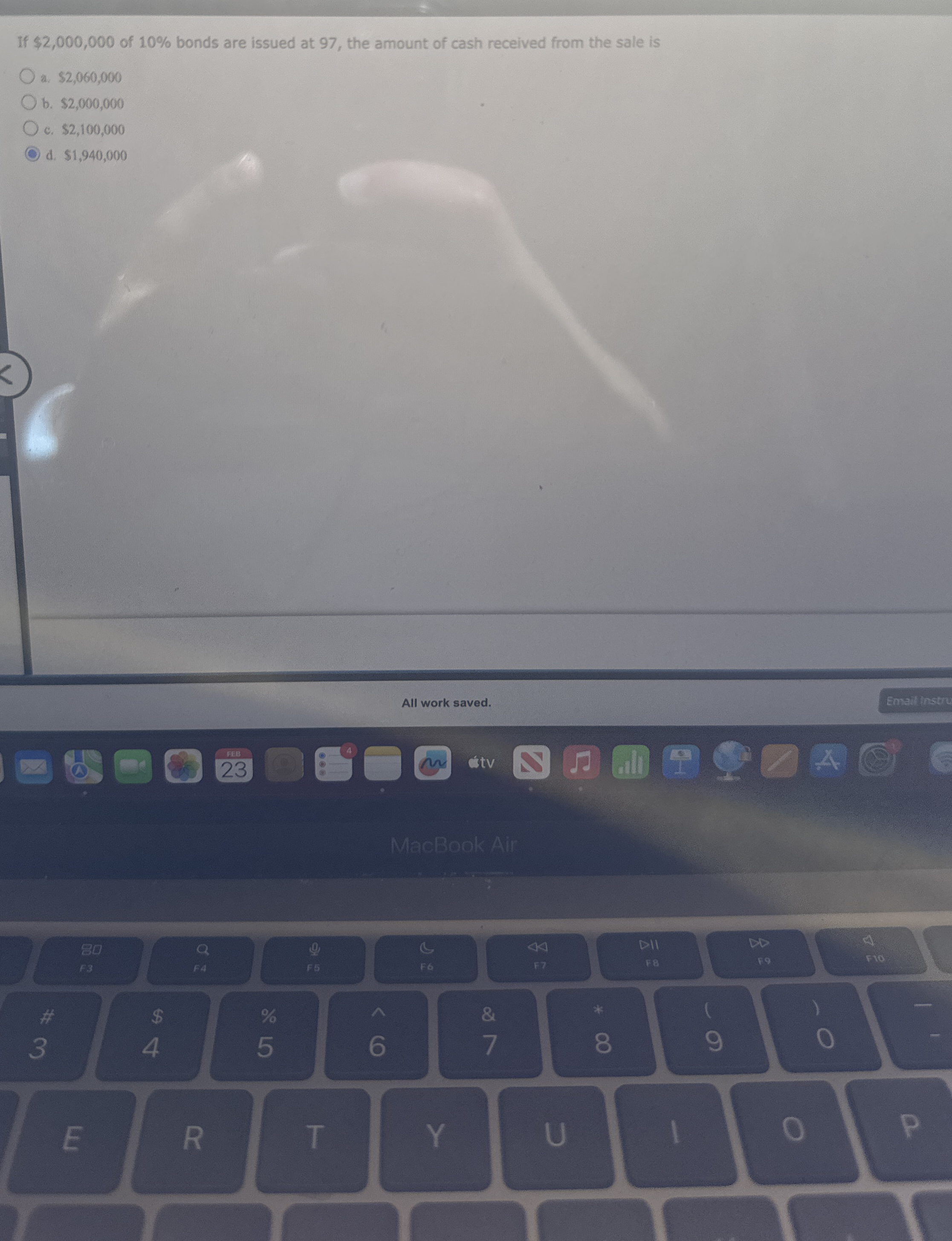 If $ 2 , 0 0 0 , 0 0 0 of 1 0 % bonds are issued