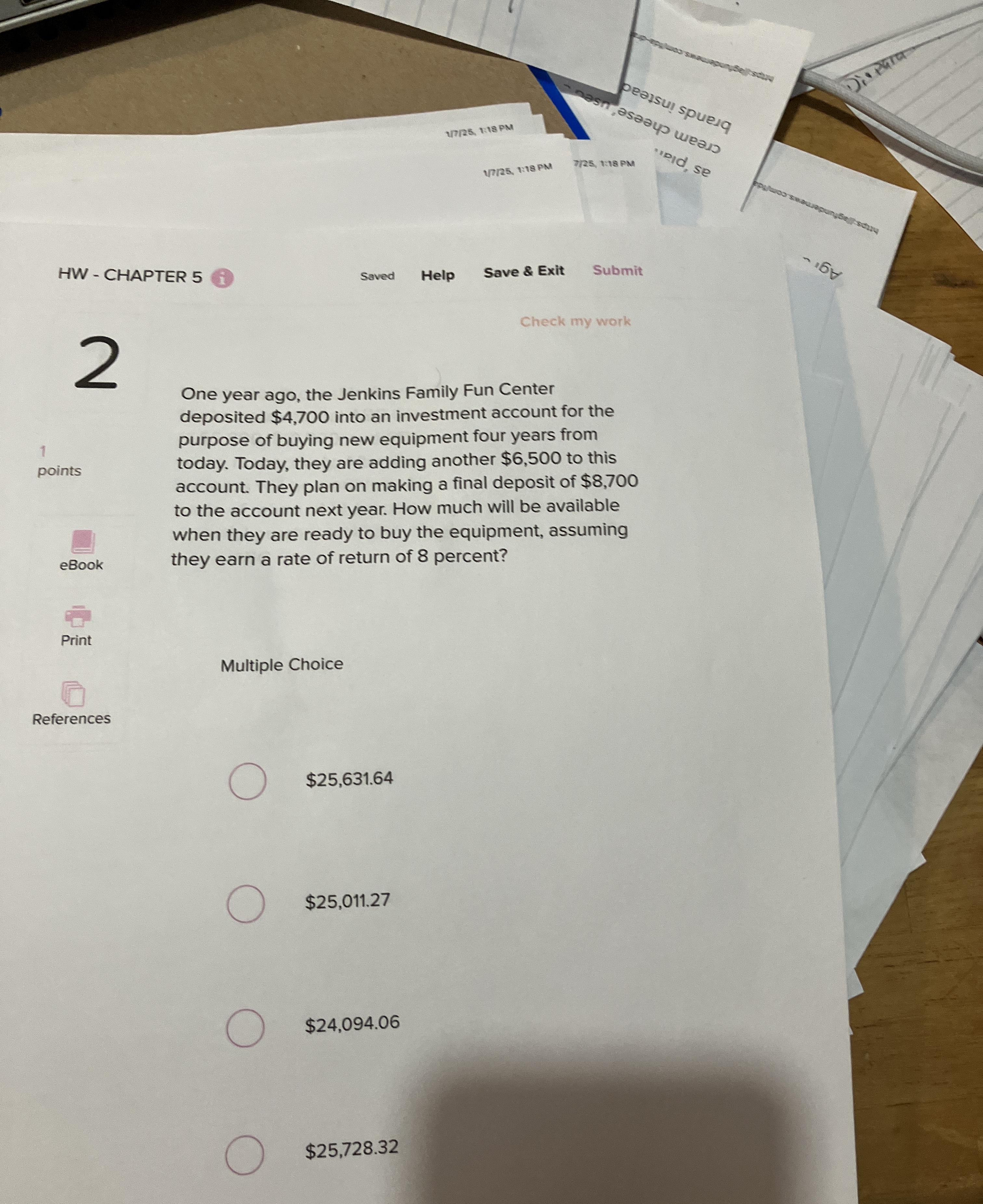 HAPTER 5 Saved Help Save & Exit Submit Check my