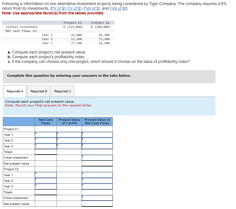 Following is Information on two alternatlve