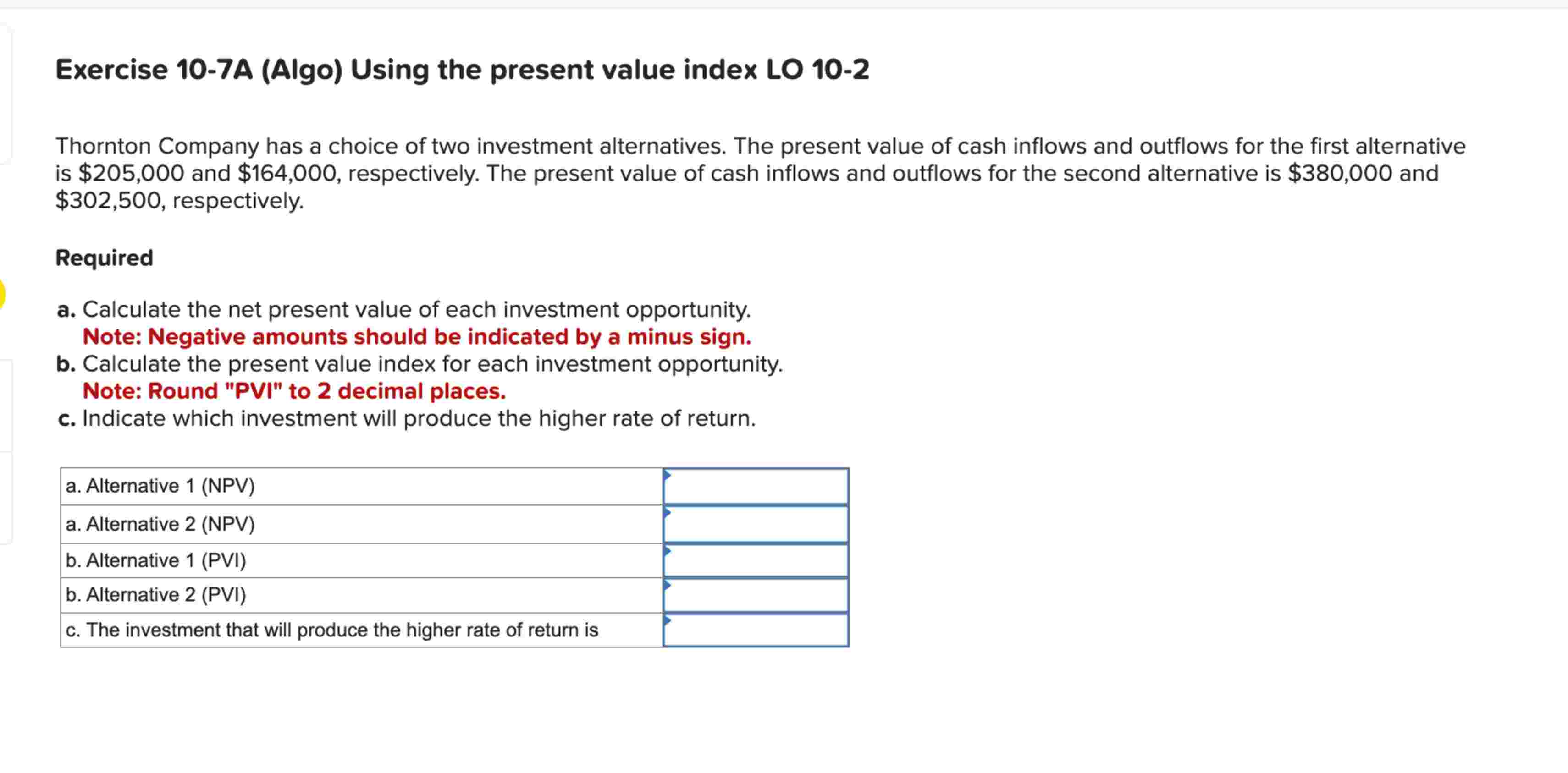 Exercise 1 0 - 7 A ( Algo ) Using the present