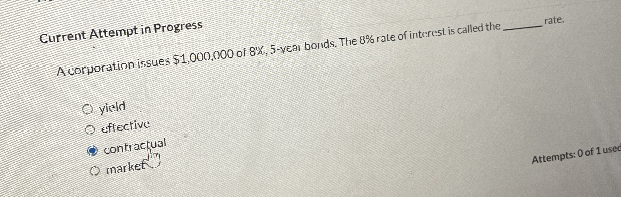 Current Attempt in Progress A corporation issues