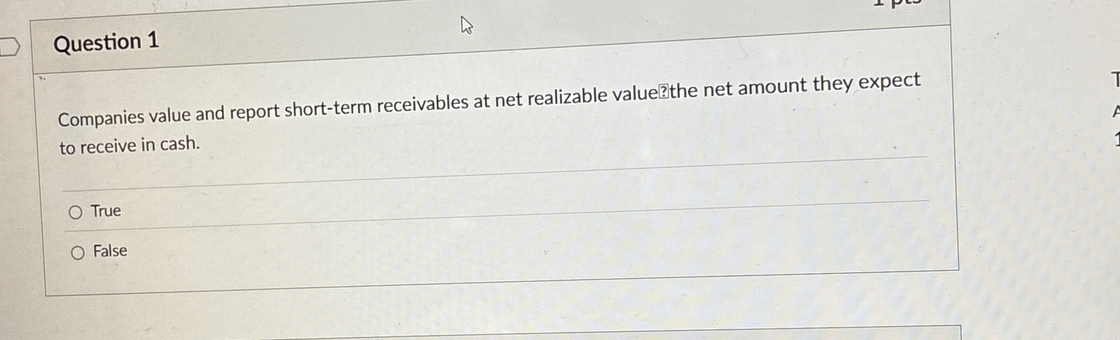 Question 1 Companies value and report short -