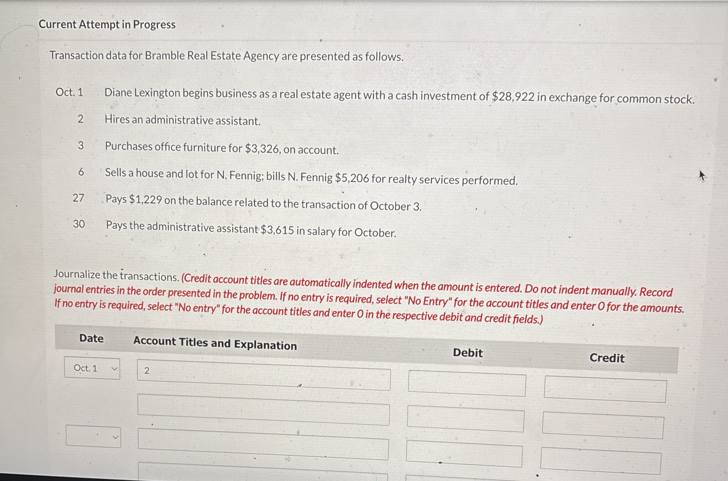 Current Attempt in Progress Transaction data for