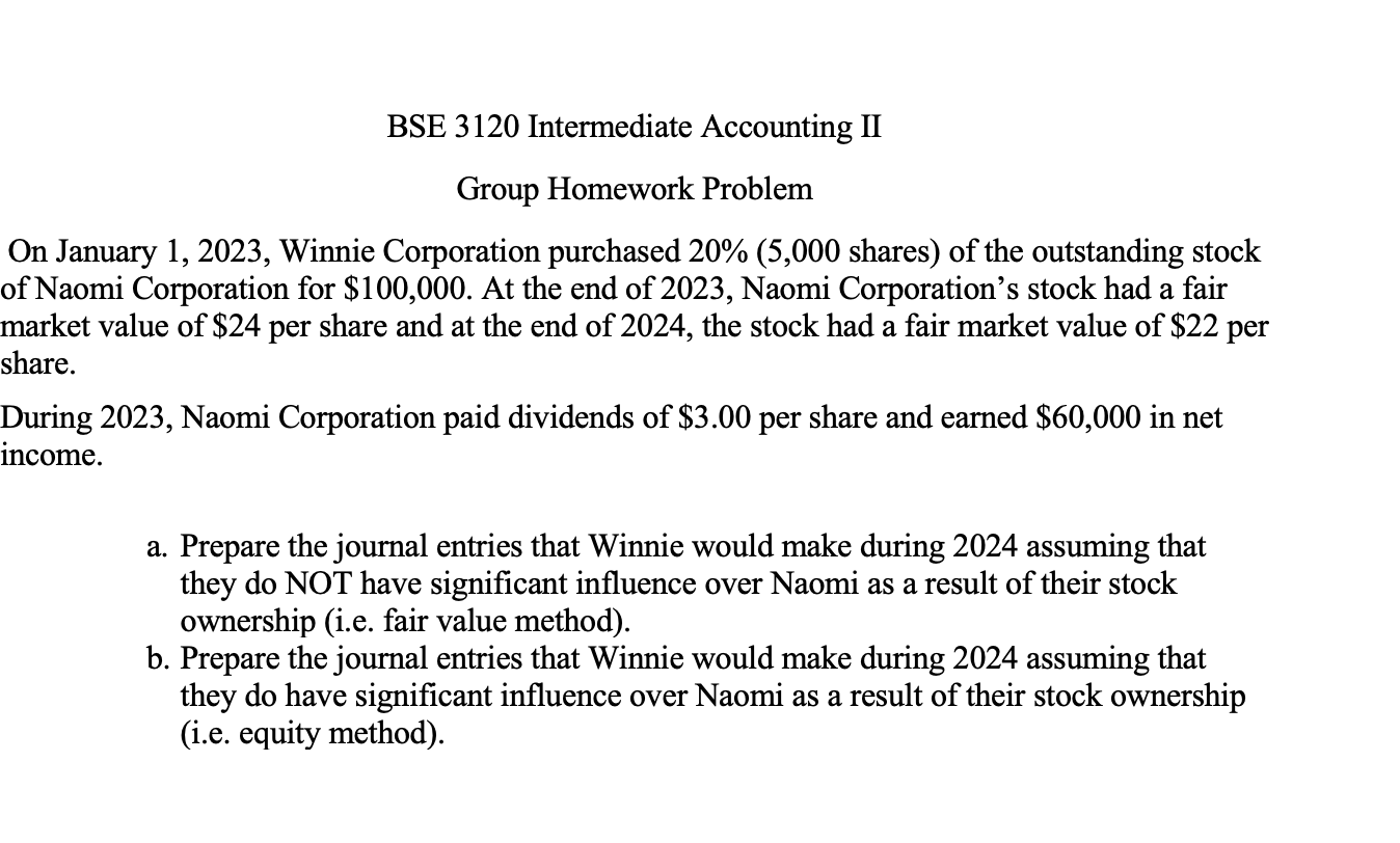 BSE 3 1 2 0 Intermediate Accounting II Group