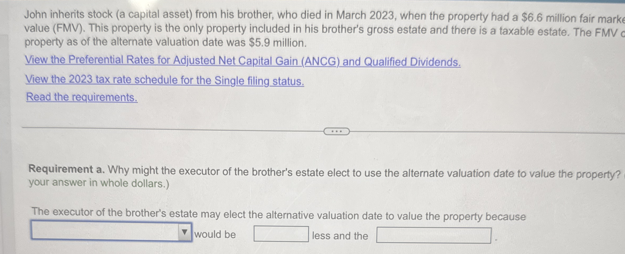 John inherits stock ( a capital asset ) from his