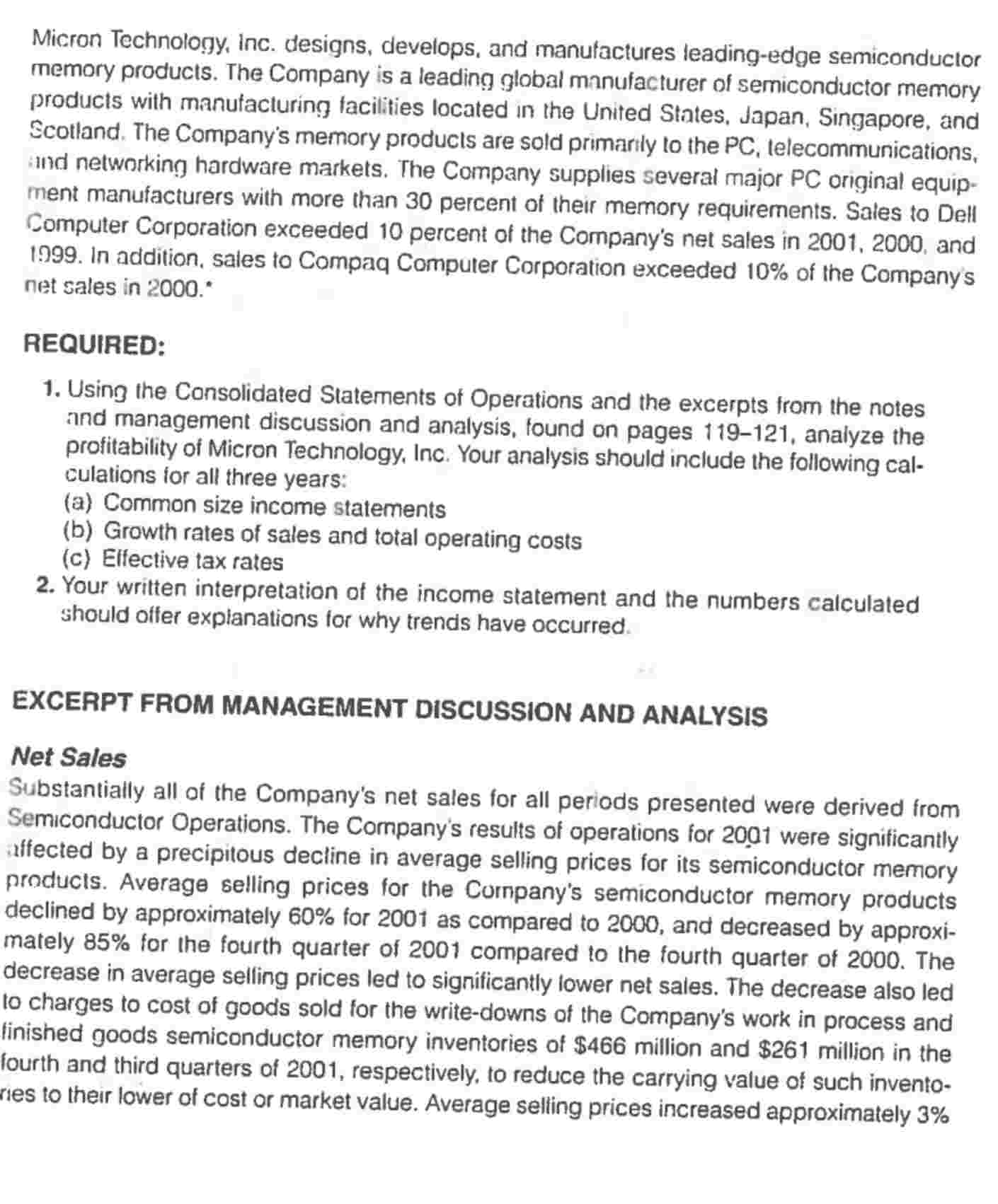 Micron Technology, inc. designs, develops, and