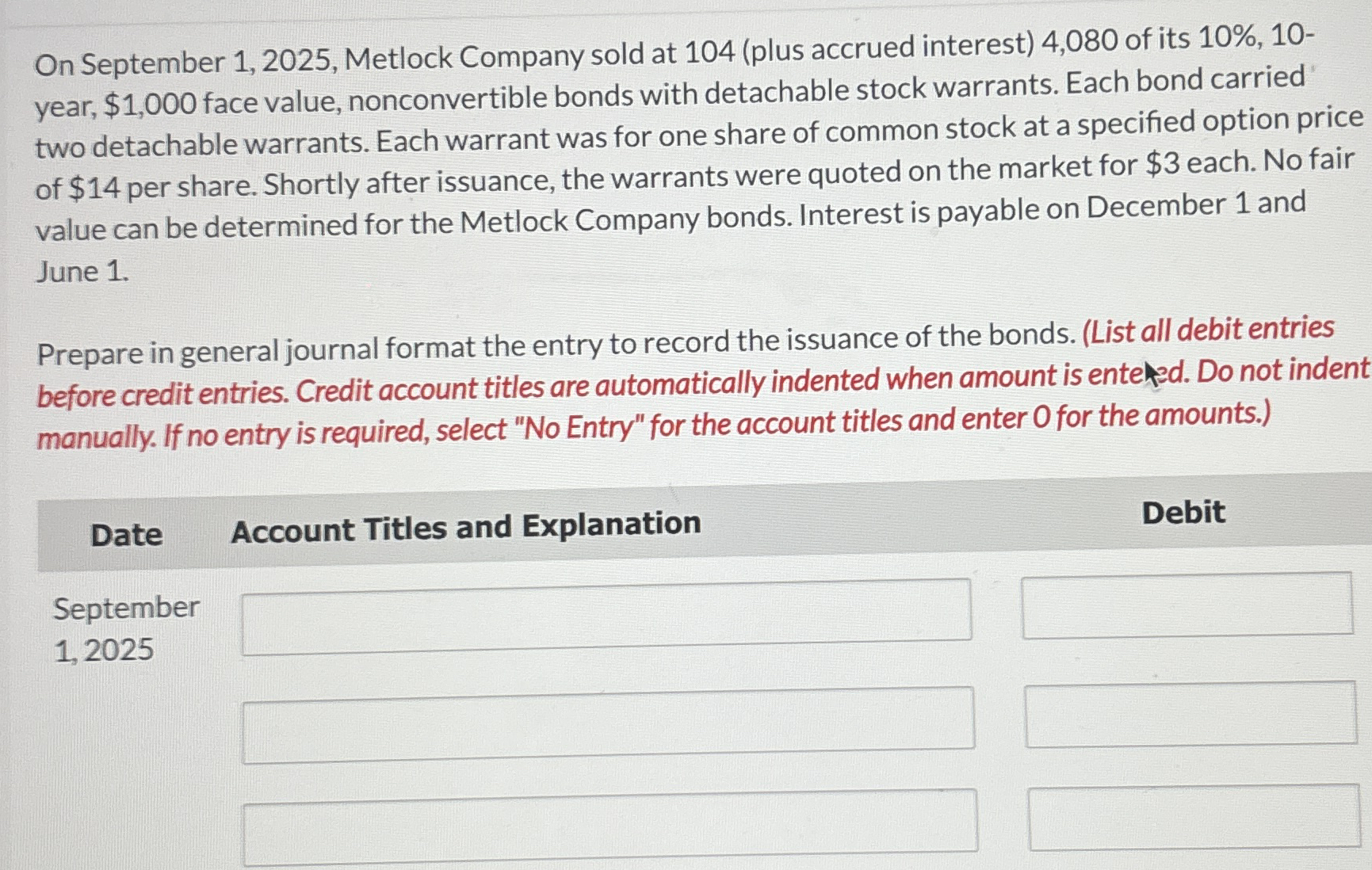 On September 1 , 2 0 2 5 , Metlock Company sold