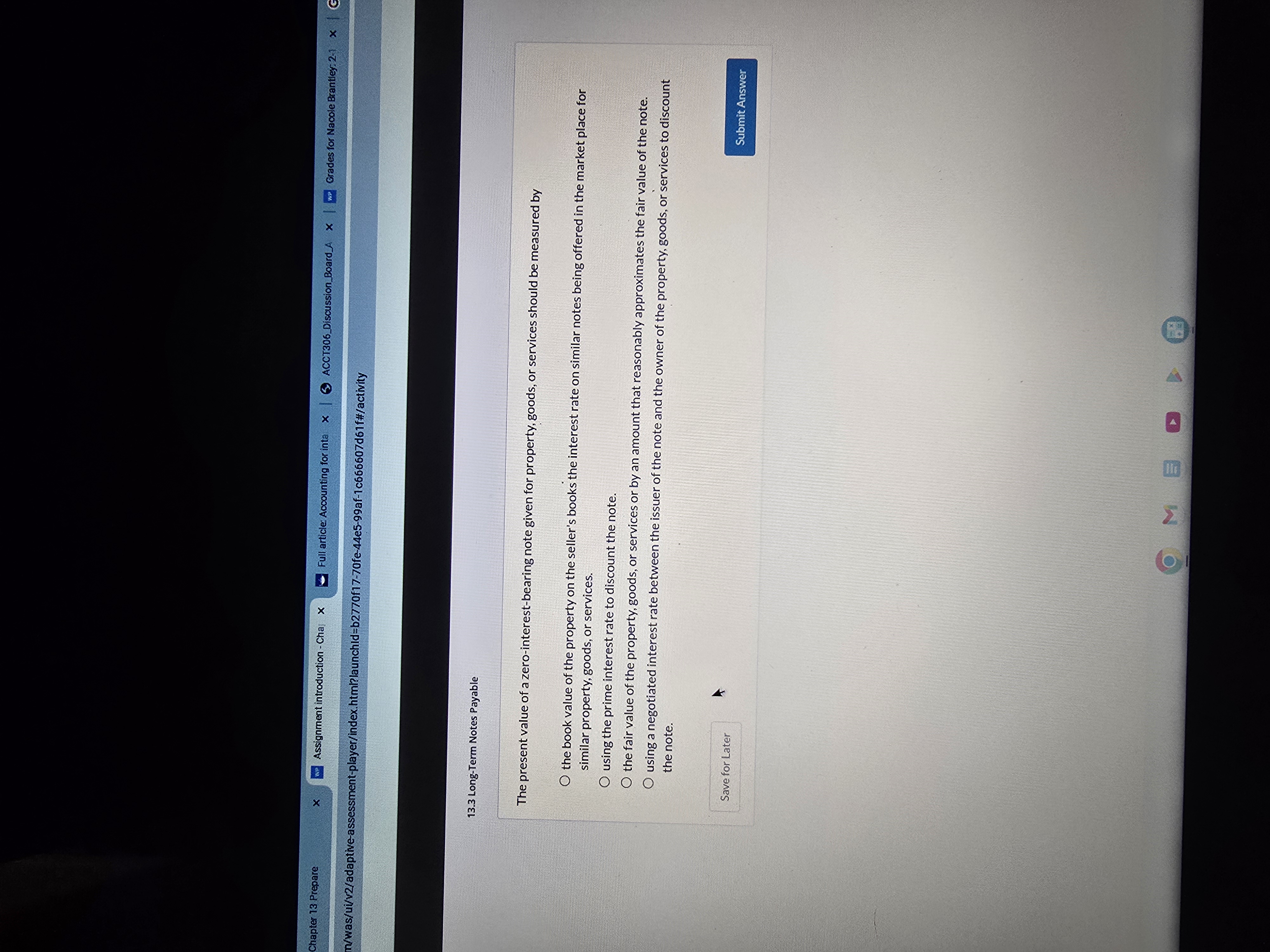 1 3 . 3 Long - Term Notes Payable The present