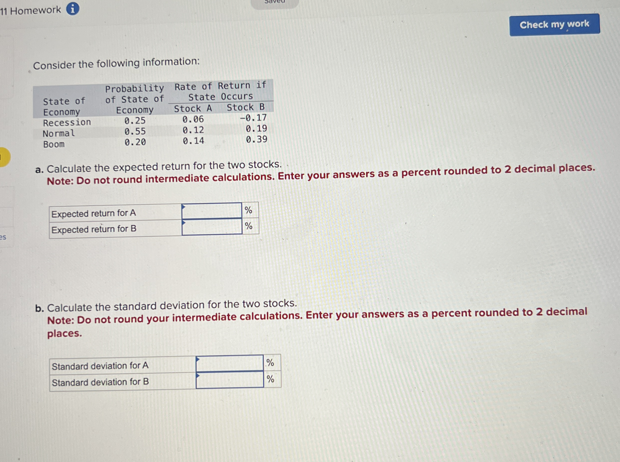 Consider the following information: \ table [ [ ,