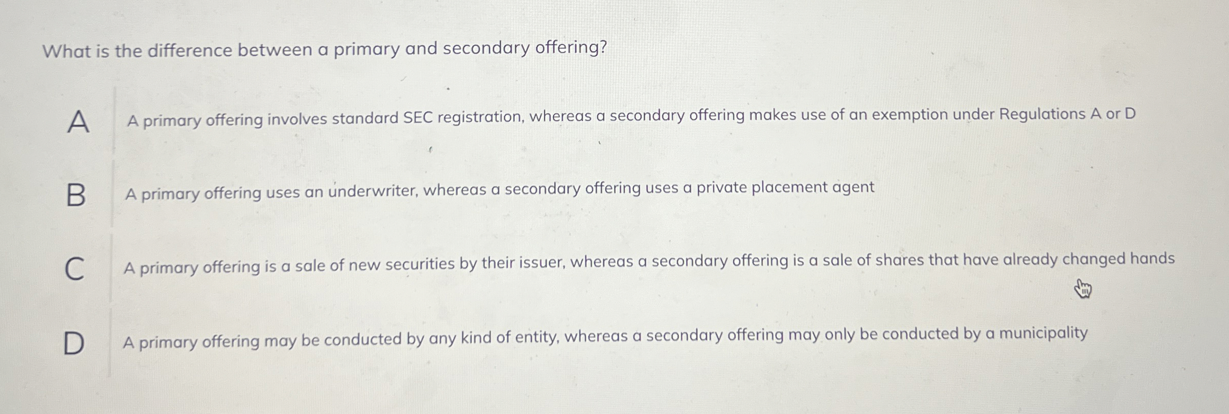 What is the difference between a primary and