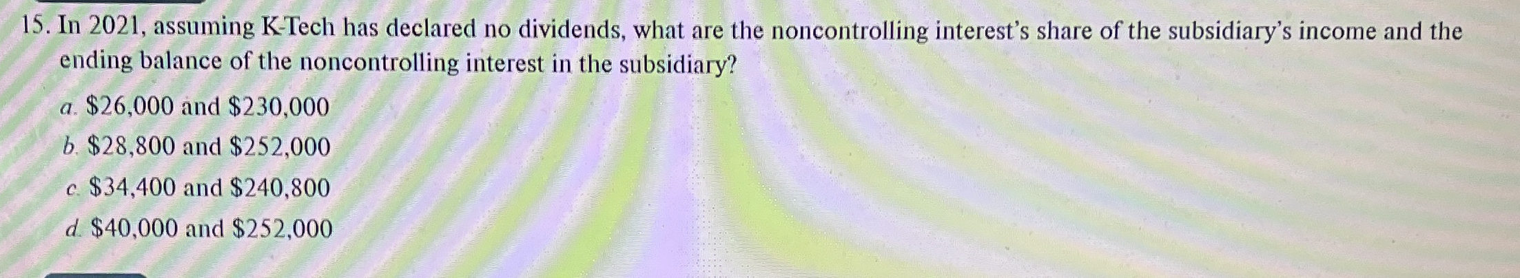 In 2 0 2 1 , assuming K - Tech has declared no