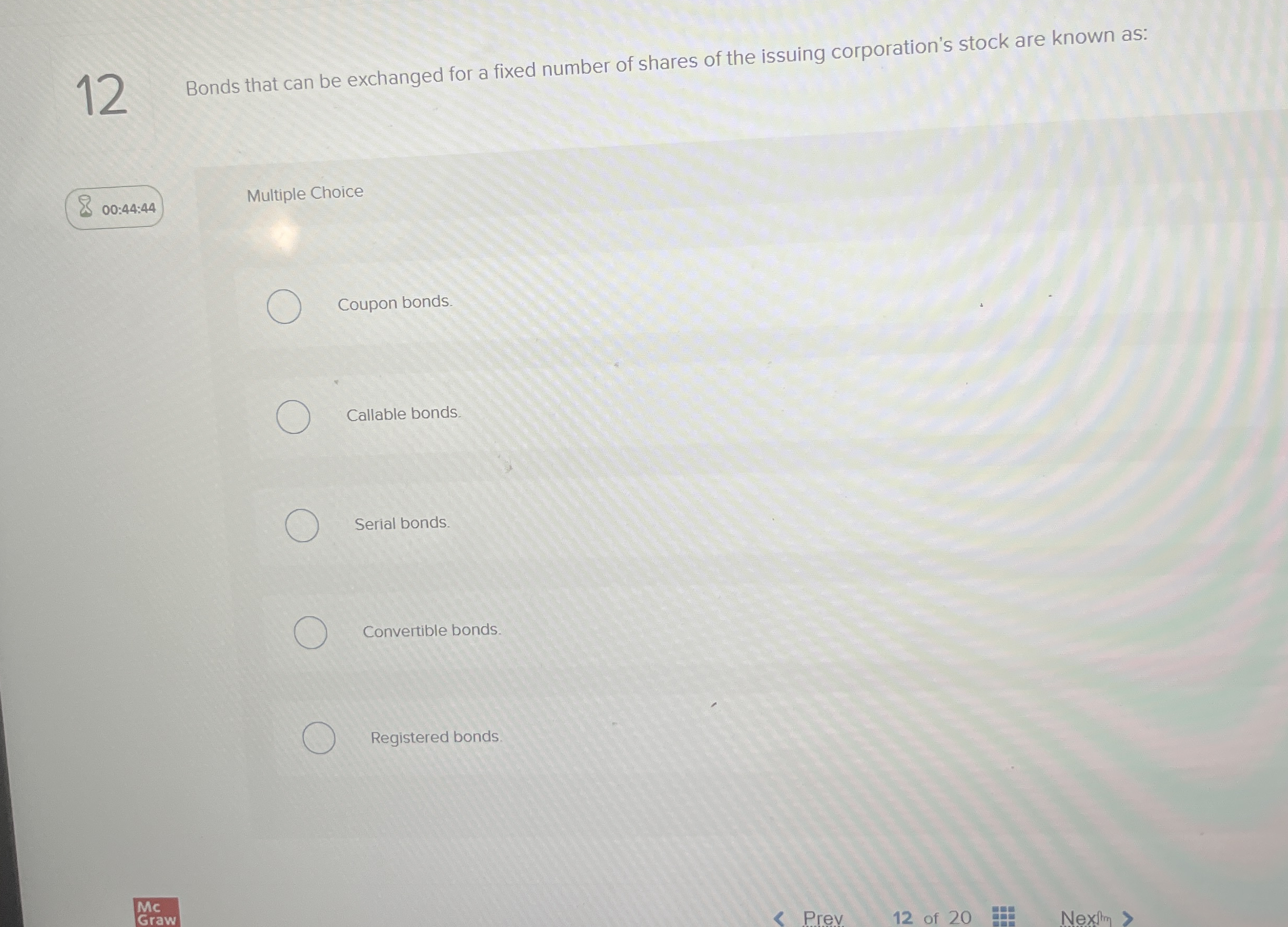 1 2 Bonds that can be exchanged for a fixed