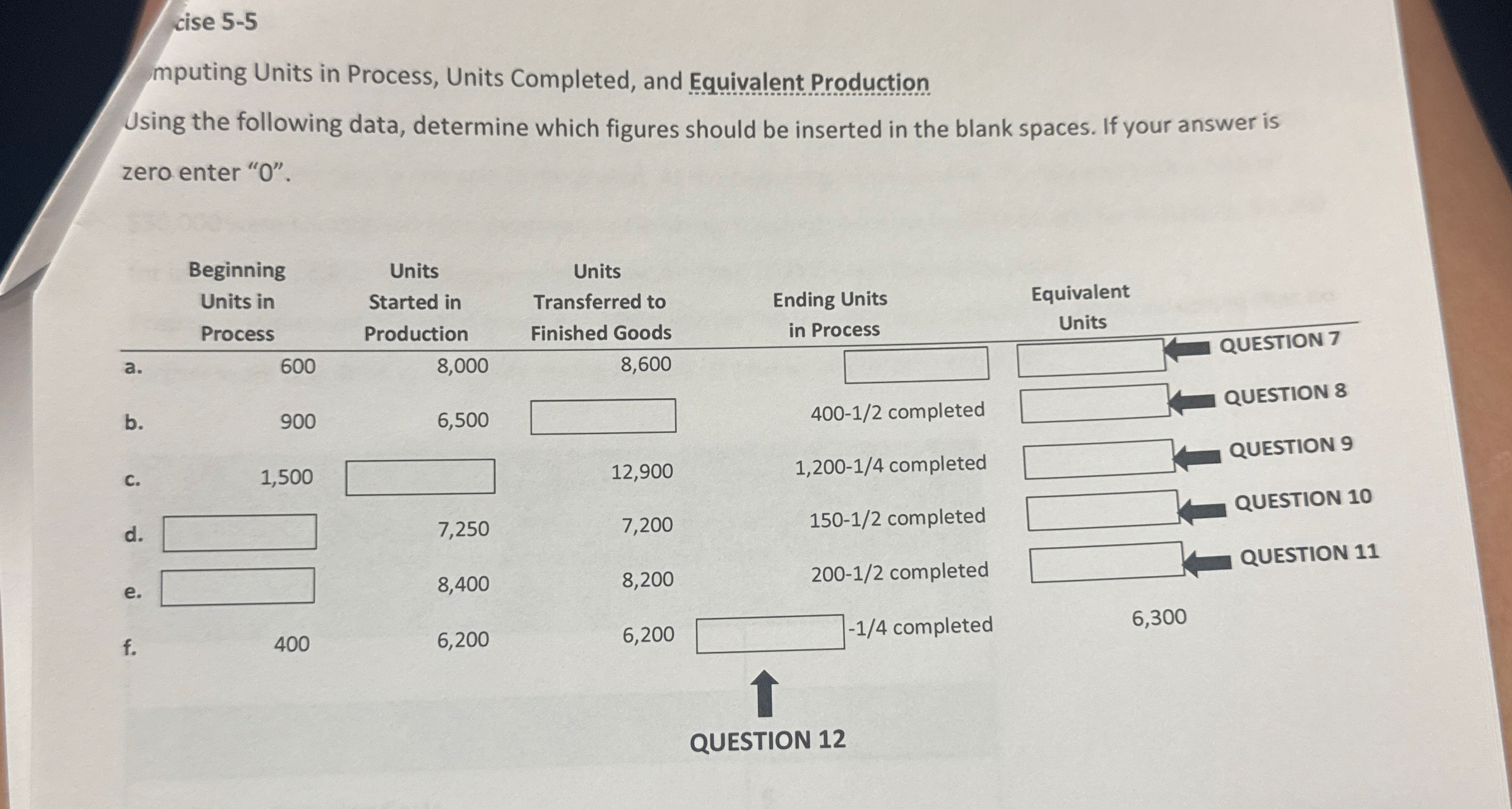 cise 5 - 5 mputing Units in Process, Units