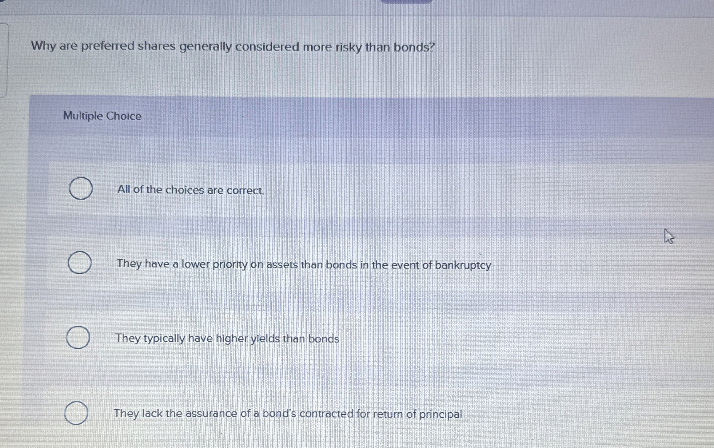 Why are preferred shares generally considered