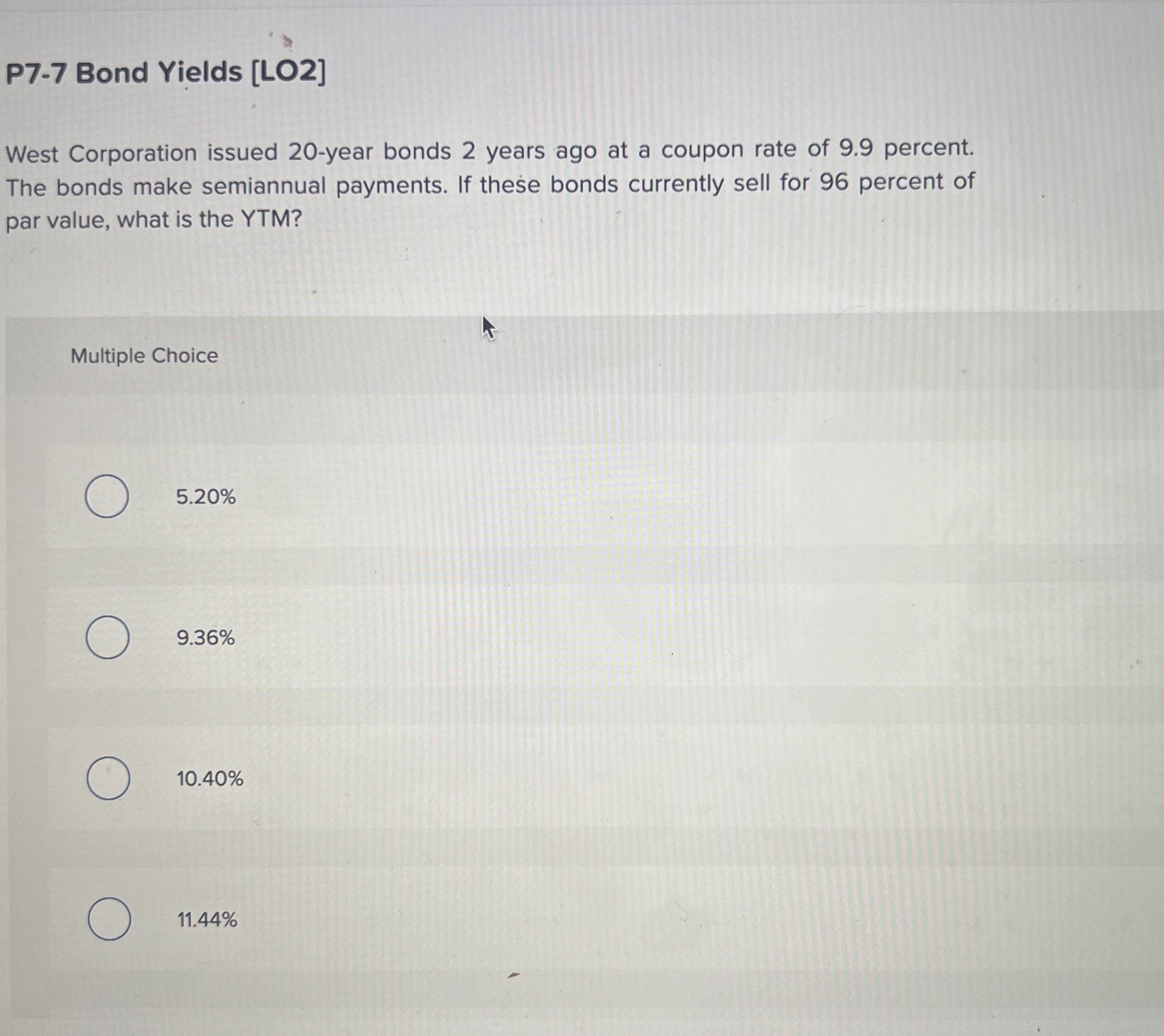 P 7 - 7 Bond Yields [ LO 2 ] West Corporation