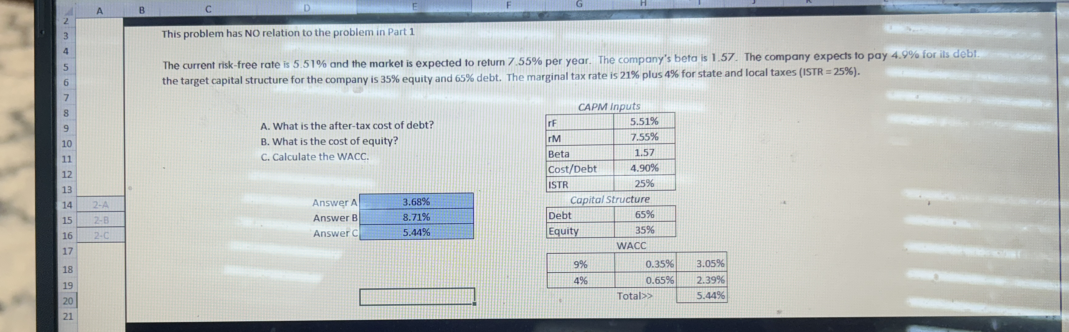 This problem has NO relation to the problem in