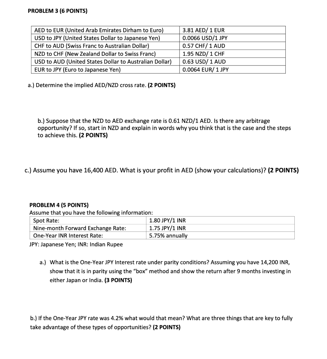PROBLEM 3 ( 6 POINTS ) a . ) Determine the
