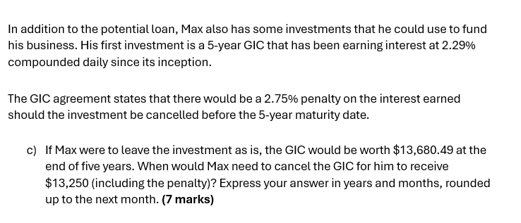 note - please use compounding interest methods