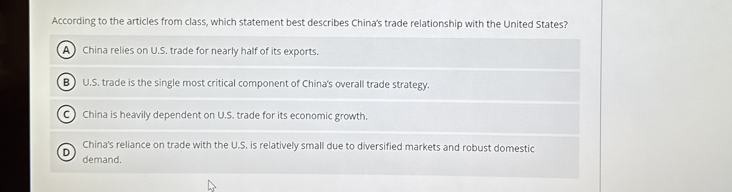 According to the articles from class, which