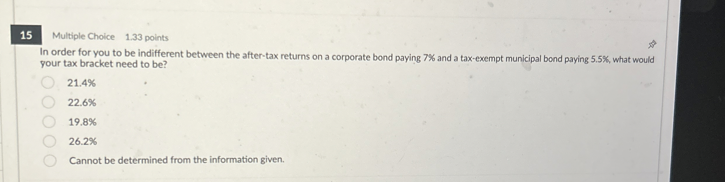 1 5 Multiple Choice 1 . 3 3 points In order for