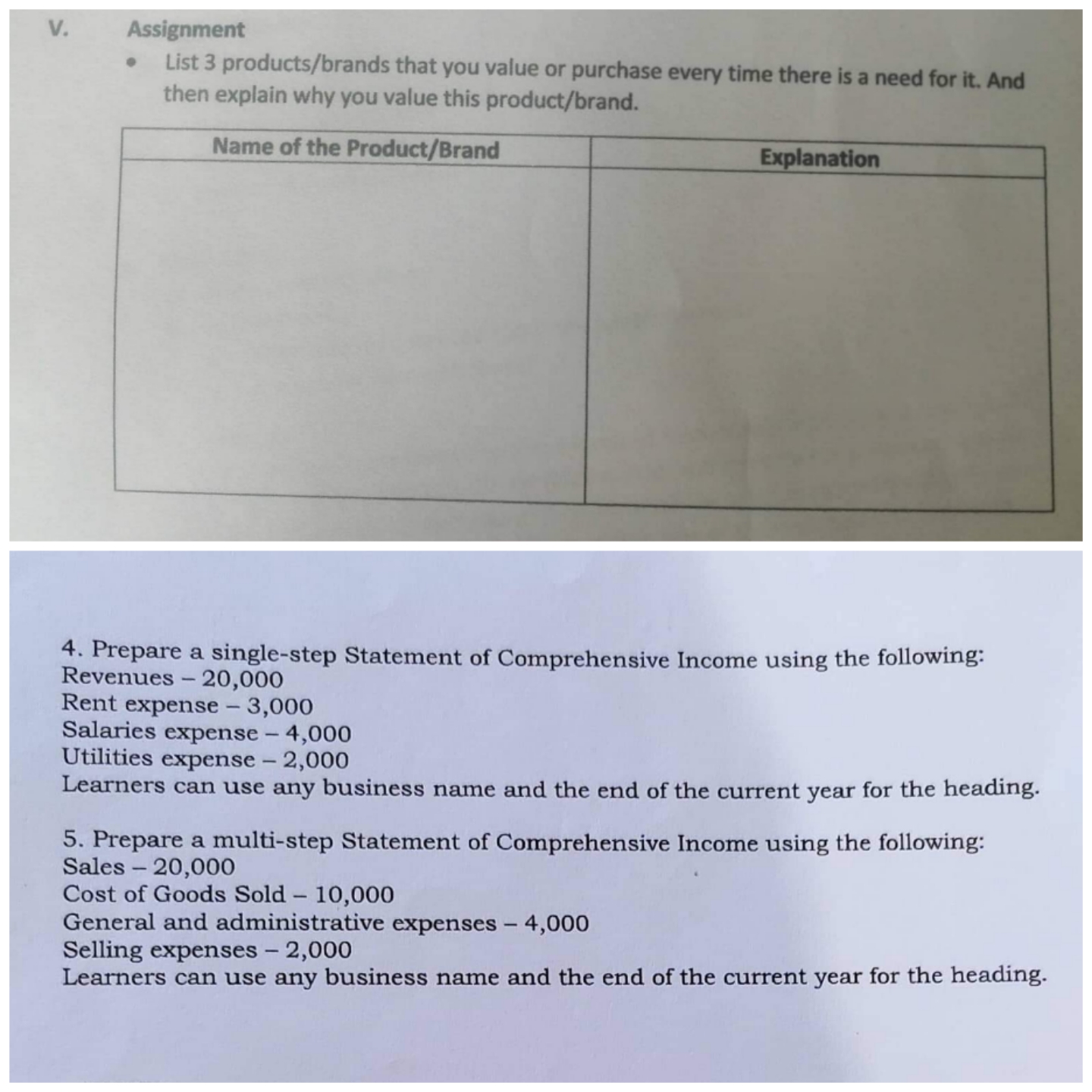 ANSWER THE ACTIVITY 1 AND 2 CYU ACT 3 ACT 4 AND 5