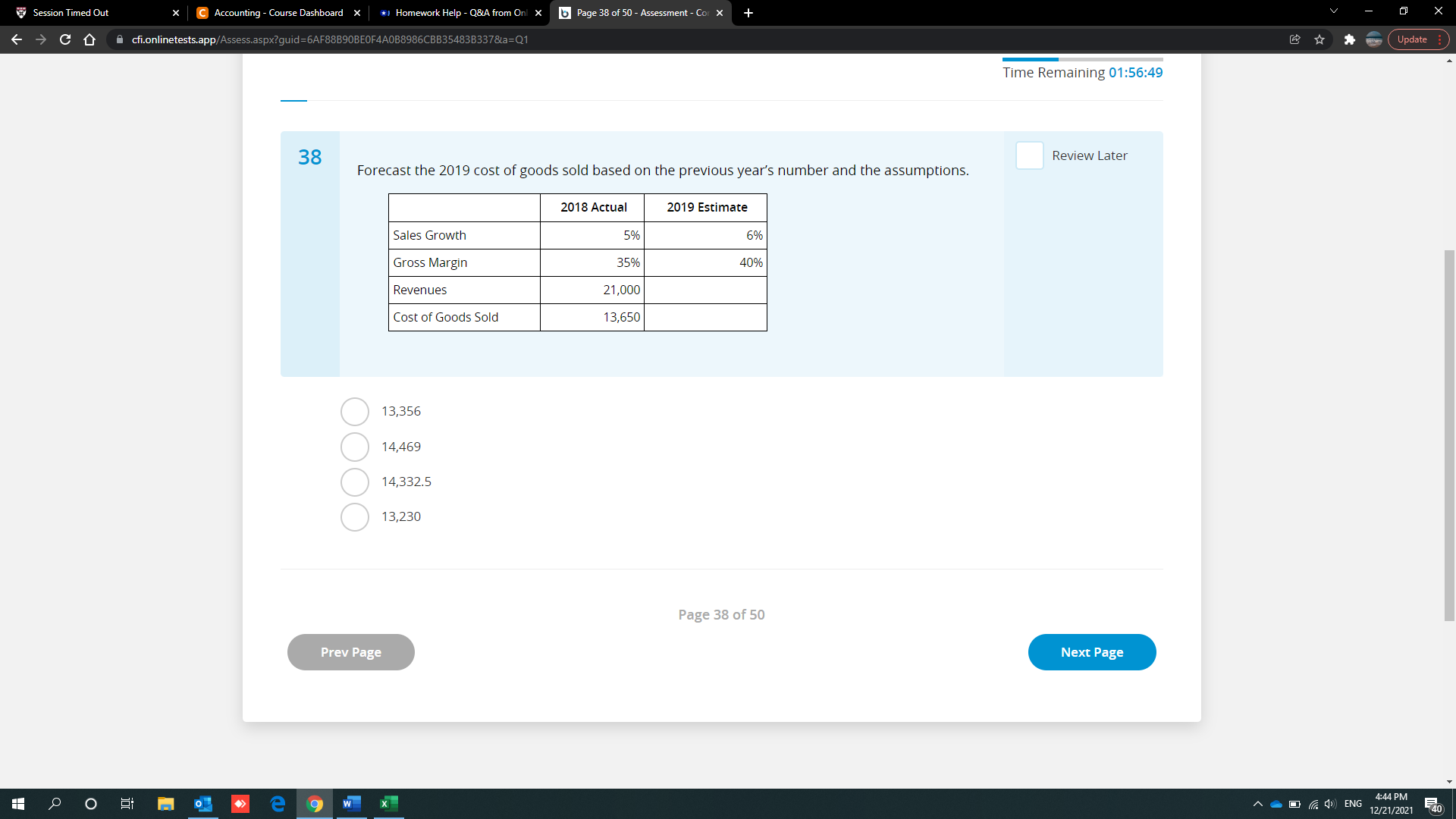 Session Timed Out C Accounting - Course Dashboard