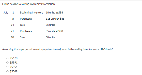 Oriole Department Store estimates inventory by